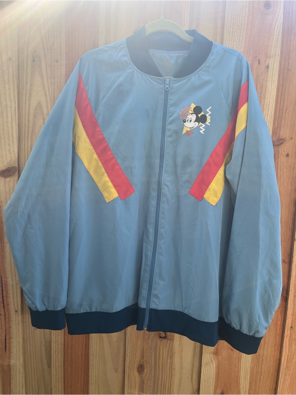 Disney Light Blue and Navy Ribbed Collar Jacket